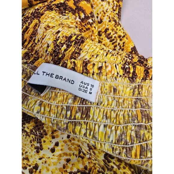 Revolve FAITHFULL THE‎ BRAND Colorful Peasant Smocked Mini Dress UK10 US6 IT42 M - Picture 10 of 11